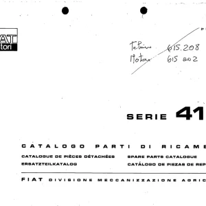 Fiat Trattori 415 Parts Manual