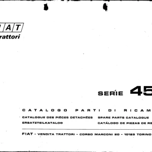Fiat Trattori 450 Parts Manual