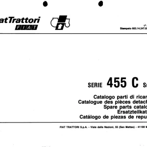 Fiat Trattori 455C Parts Manual