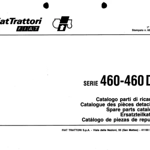 Fiat Trattori 460 460Dt Parts Manual