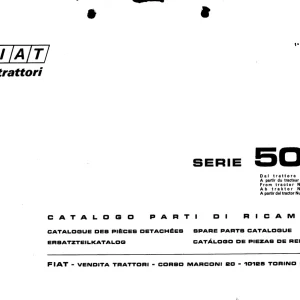 Fiat Trattori 500 Parts Manual