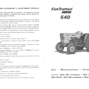 Fiat Trattori 540 540Dt Operators Manual