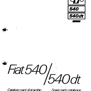 Fiat Trattori 540 540Dt Parts Manual