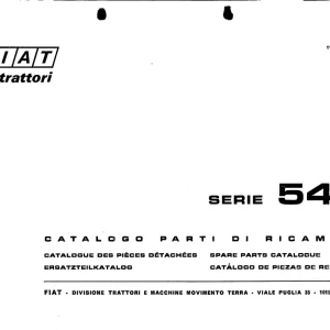 Fiat Trattori 540 Parts Manual