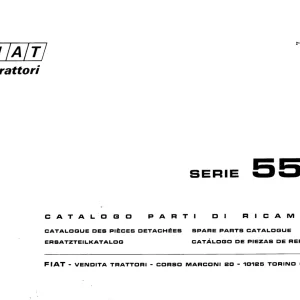 Fiat Trattori 555 Parts Manual