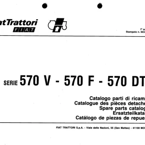 Fiat Trattori 570V 570F 570Dtf Parts Manual