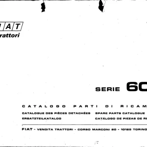 Fiat Trattori 600 Parts Manual