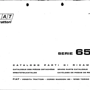 Fiat Trattori 650 Parts Manual