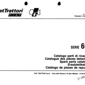 Fiat Trattori 655 Parts Manual