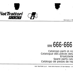 Fiat Trattori 666 666Dt Parts Manual