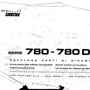Fiat Trattori 780 780Dt Parts Manual