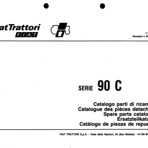 Fiat Trattori 90C Parts Manual