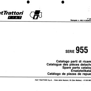 Fiat Trattori 955C Parts Manual