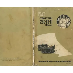 Fiat Trattori Fiat Trattrici 25C Cs Ci 1954 Service Manual