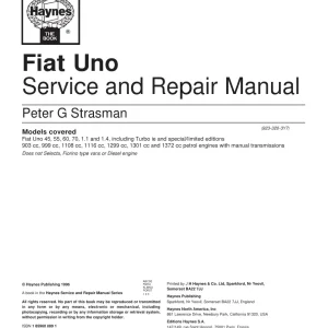 Fiat Uno Service Manual
