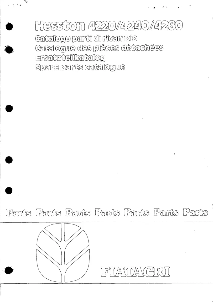 Fiat Trattori Fiatagri Hesston 4220 4240 4260 Parts Manual