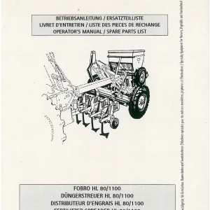 Fobro Fertilitzer Hl80 1100 Parts Manual