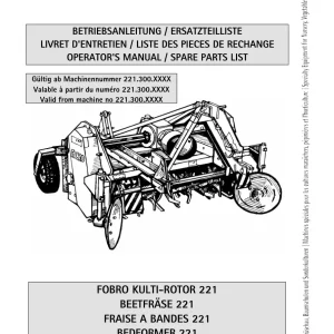 Fobro Kultirotor 300 Parts Manual