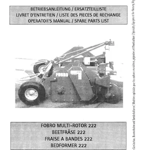 Fobro Multirotor 222 Parts Manual