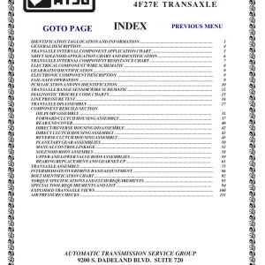 Ford 4F27E Service Manual