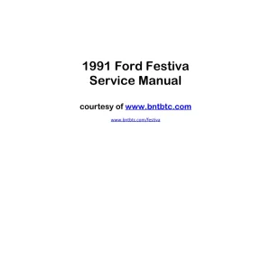 Ford Festiva 1991 1991 Service Manual