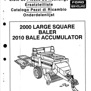 Ford Holland 2000 Big 2000 Parts Manual