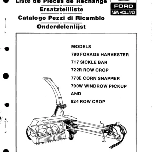 Ford Holland 770E Snapper Parts Manual