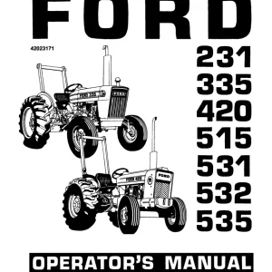 Ford 231 235 420 515 531 532 535 Operators Manual