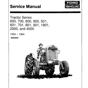 Ford 600 700 800 900 501 601 701 801 901 1801 2000 4000 1954 1964 Service Manual