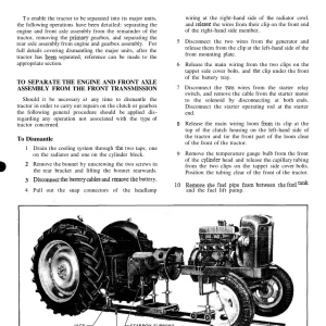 Fordson 3 Service Manual
