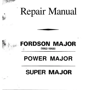 Fordson Major, Major, Major 1952 1958 Service Manual