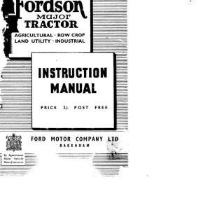 Fordson Major Operators Manual