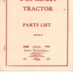 Fordson N Parts Manual