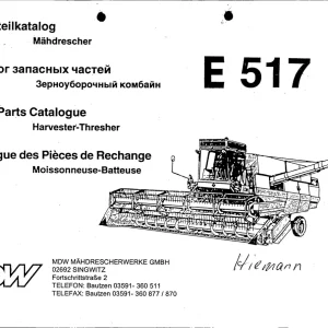 Fortschitt Fortschritt E517 Parts Manual