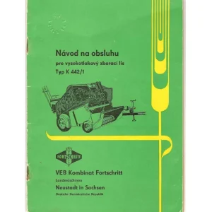 Fortschitt Fortschritt K442 Operators Manual