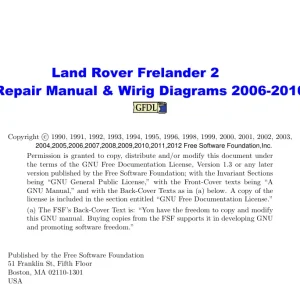 Land Rover Freelander2 Service Manual