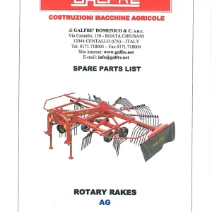 Galfre Ag350 10 Parts Manual
