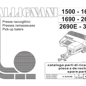 Gallignani 1500 1600 1690 2690 3690 Parts Manual