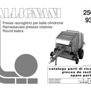 Gallignani 2500 9300 Parts Manual