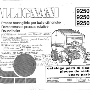 Gallignani 9250 Parts Manual