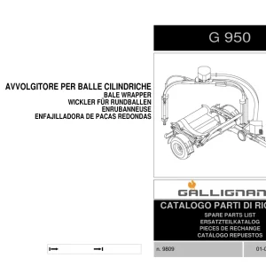Gallignani G950 Parts Manual