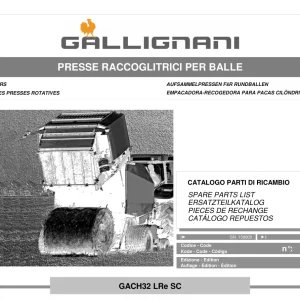 Gallignani Gach32 Lre Sc Parts Manual