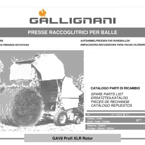 Gallignani Gav8 Profi Xlr Parts Manual