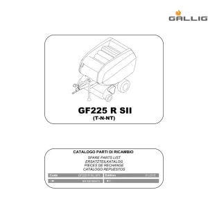 Gallignani Gf225 R Parts Manual