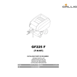 Gallignani Gf225 Parts Manual