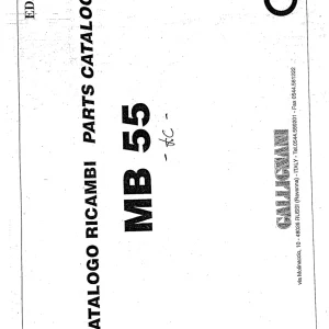 Gallignani Mb55 Parts Manual