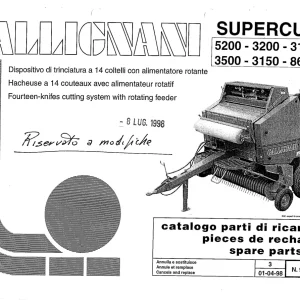 Gallignani Supercut Parts Manual