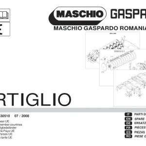 Maschio-Gaspardo Gaspardo Artiglio 2008 Parts Manual