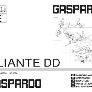 Gaspardo Aliante Dd 2006 Parts Manual
