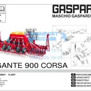 Maschio-Gaspardo Gaspardo Giante 900 Corsa 2007 Parts Manual